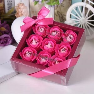 Pink Soap Flower Gift Box, NEW